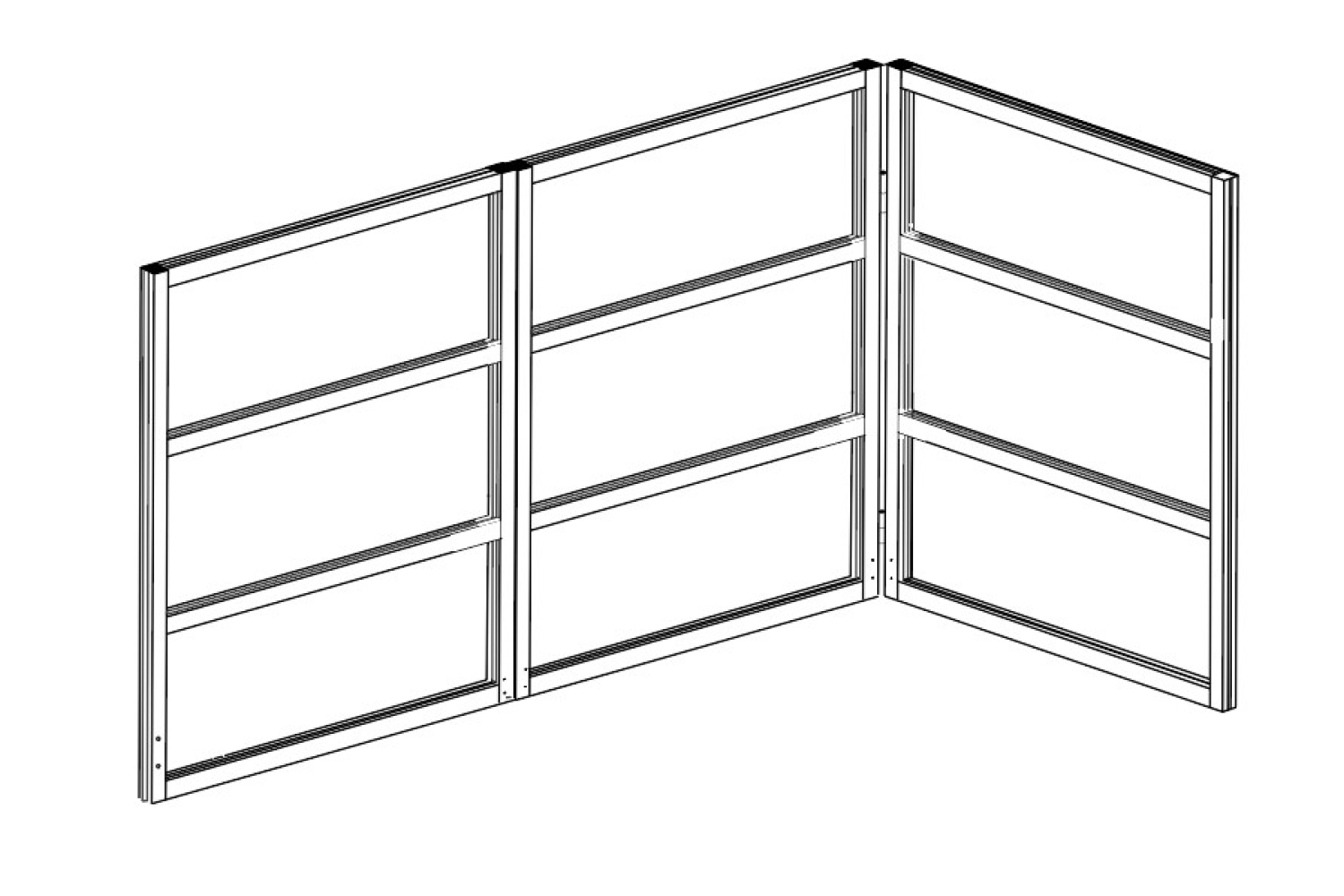 Binnenkant van de Flatroof Cube, met zicht op de stevige constructie.