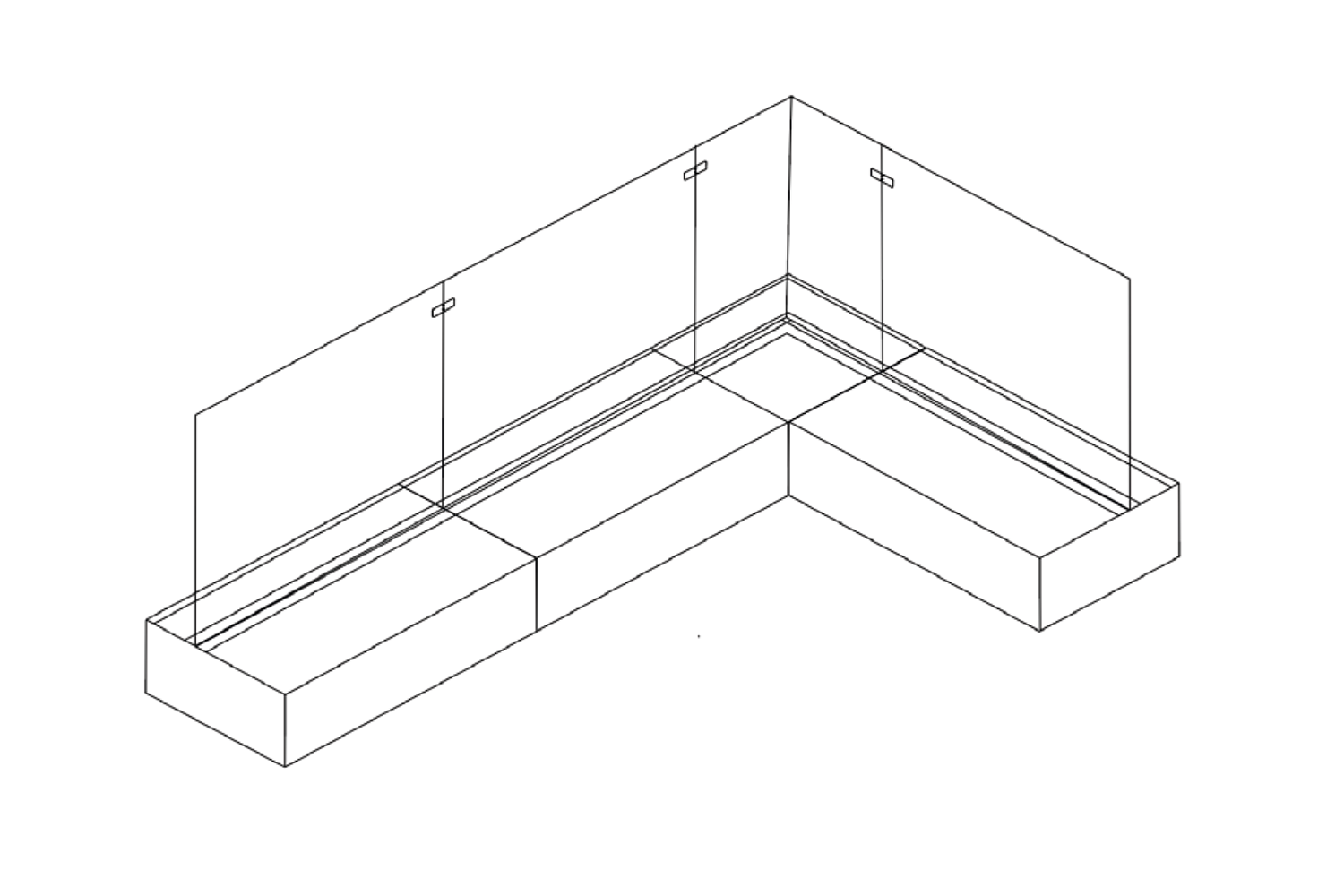 Binnenkant van de Flatroof Cube, met zicht op de stevige constructie.
