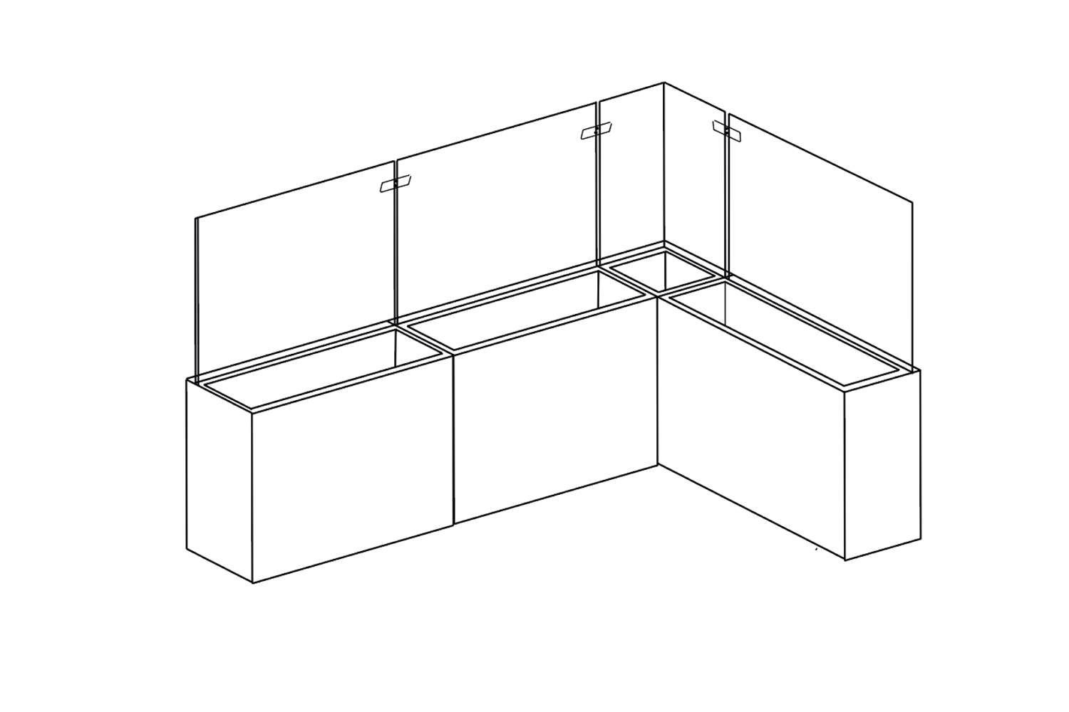 Binnenkant van de Flatroof Cube, met zicht op de stevige constructie.