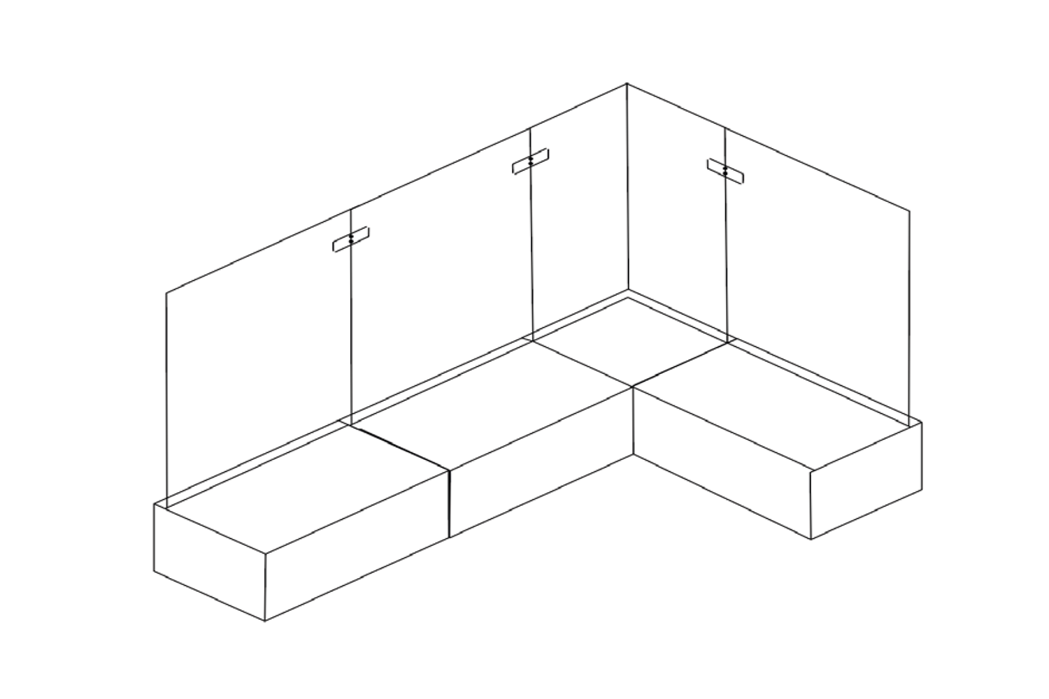 Binnenkant van de Flatroof Cube, met zicht op de stevige constructie.