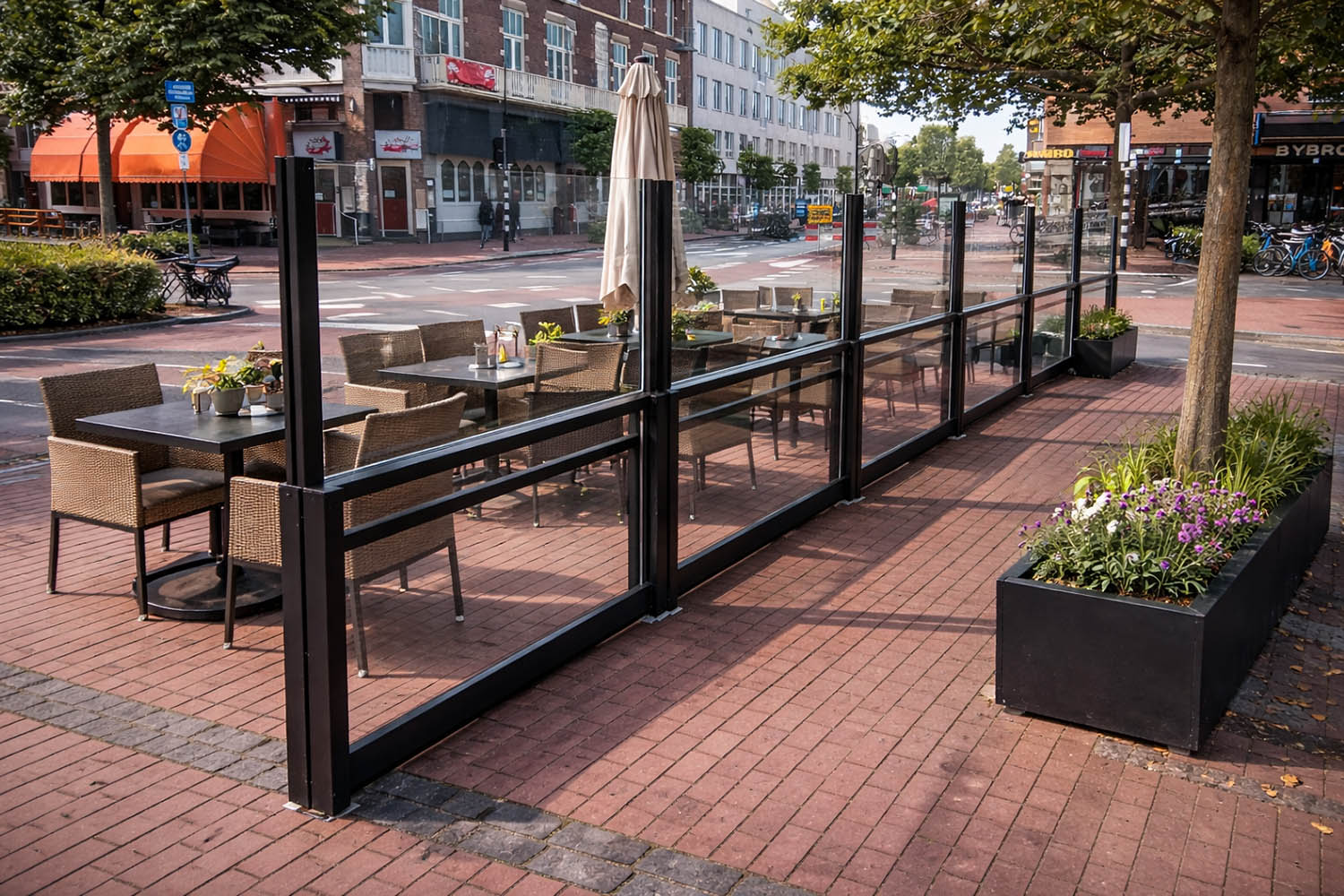 Detailopname van de hoogwaardige materialen van de Flatroof Cube.