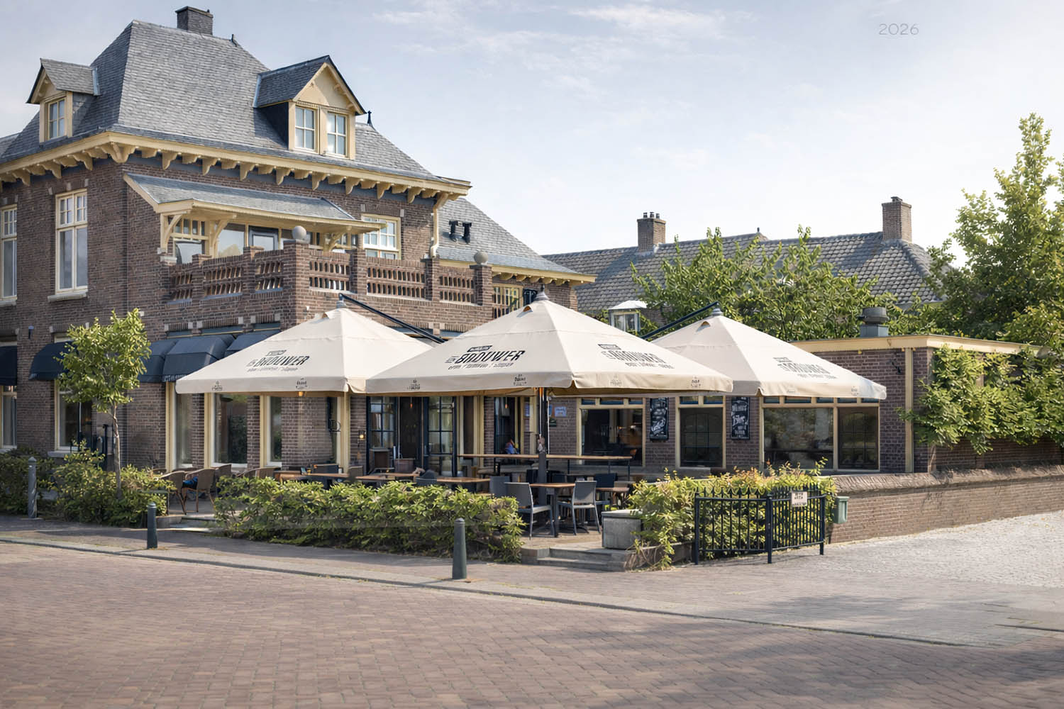 Parasol met soepel bedieningssysteem