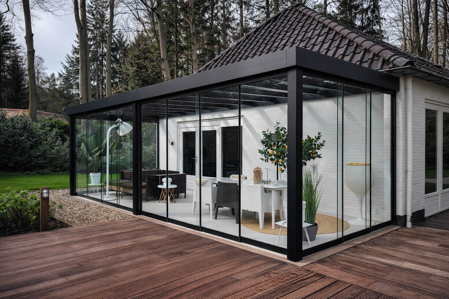 Glazen Schuifdeuren Waddinxveen met helder veiligheidsglas