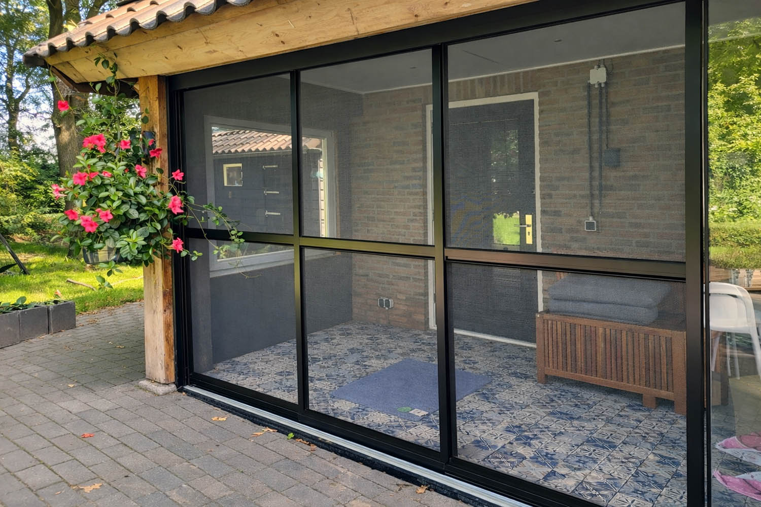 Glazen Schuifdeuren Waddinxveen met aluminium rails