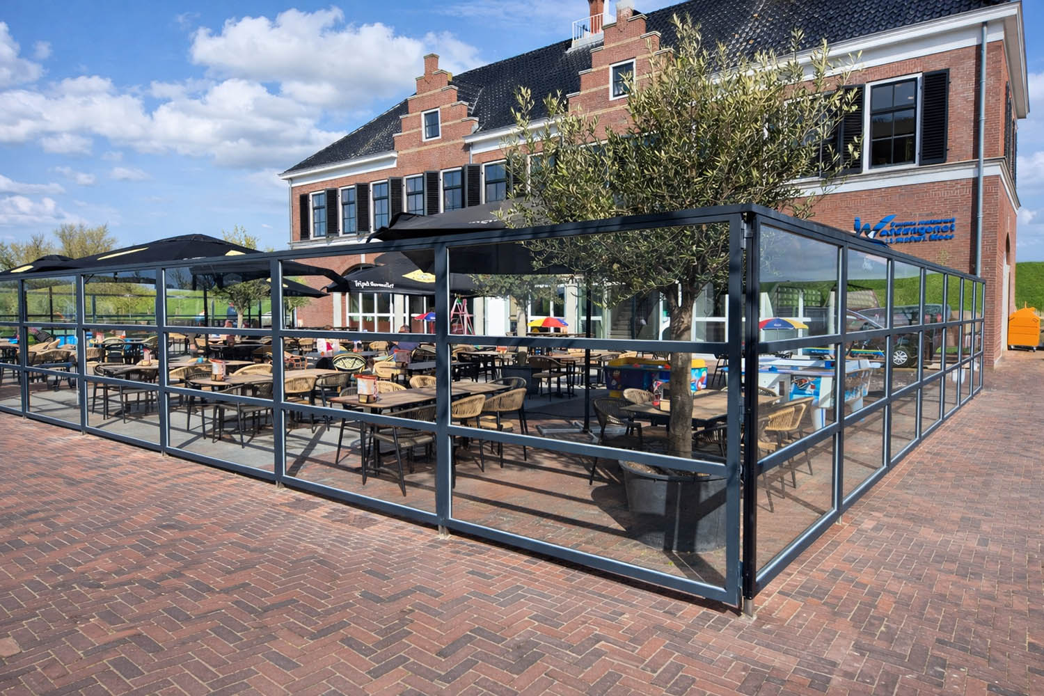 Horeca Overkappingen Assen met aluminium frame